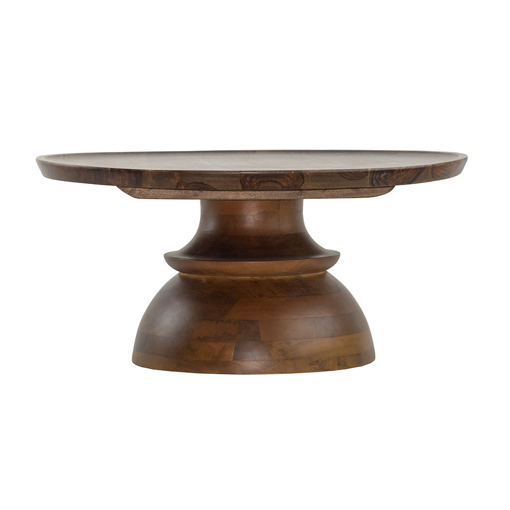 A&B Home Pedestal Round Coffee Table