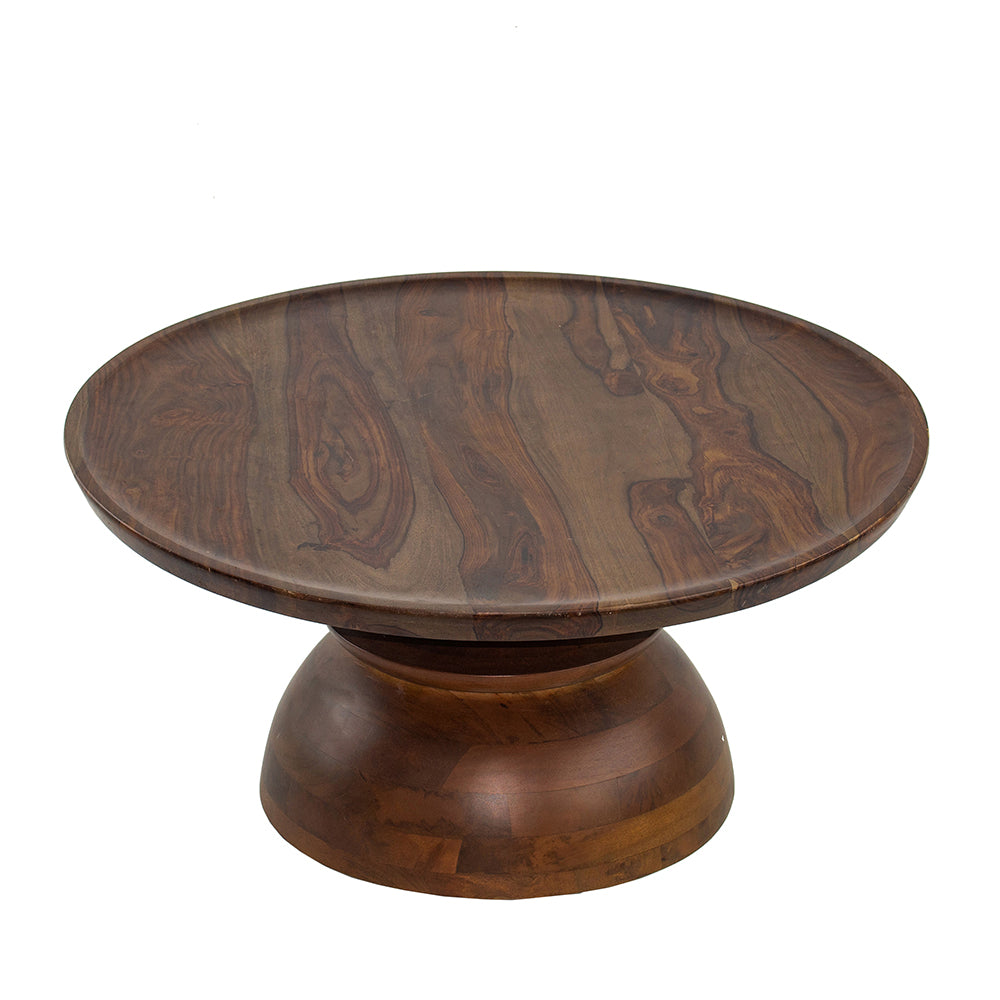 A&B Home Pedestal Round Coffee Table