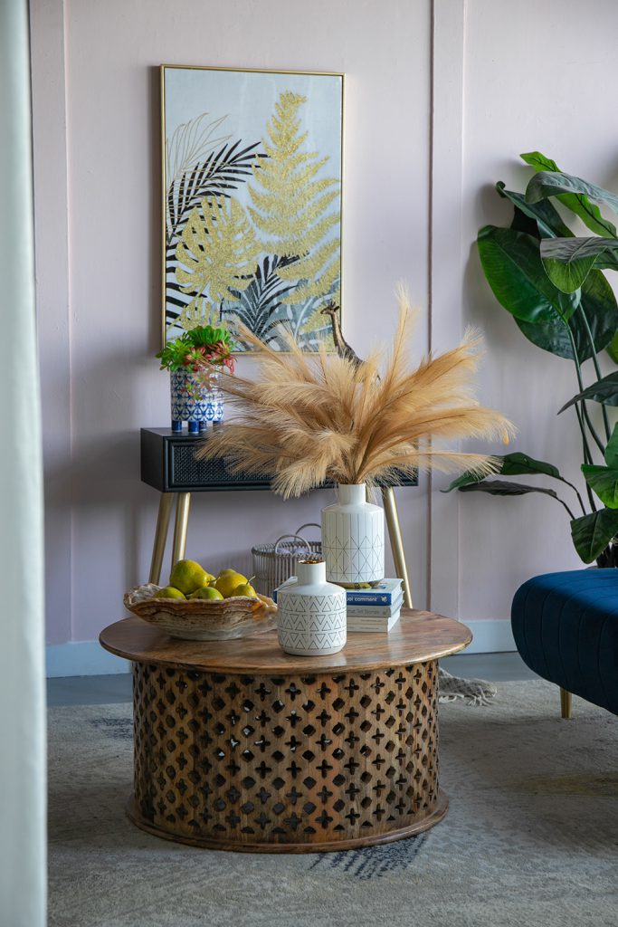 A&B Home Jali Cutting Coffee Table Set