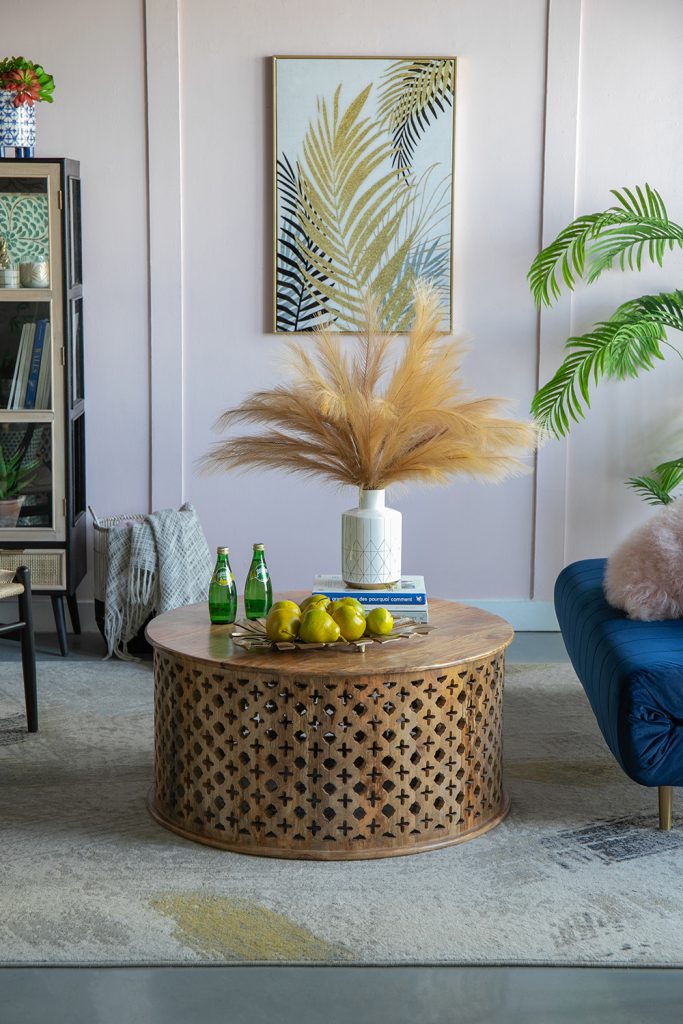 A&B Home Jali Cutting Coffee Table Set