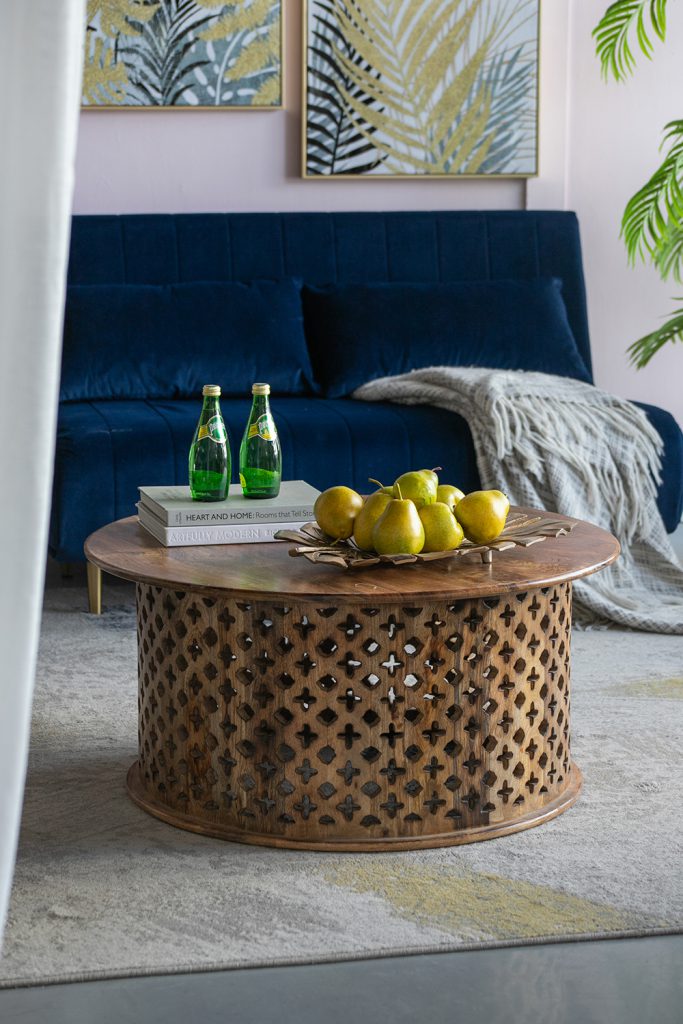 A&B Home Jali Cutting Coffee Table Set