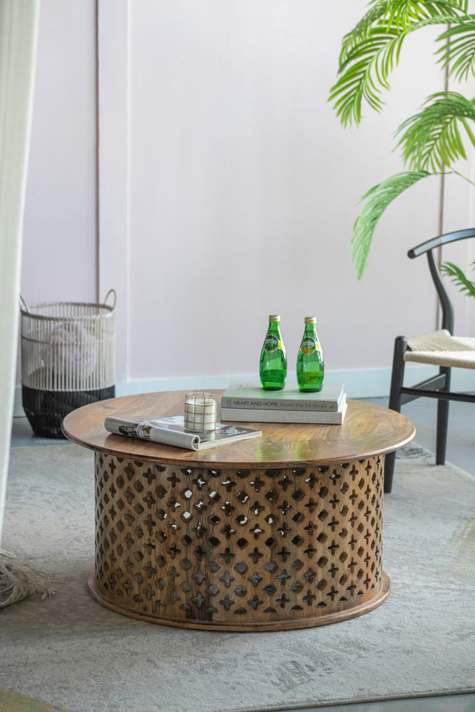 A&B Home Jali Cutting Coffee Table Set