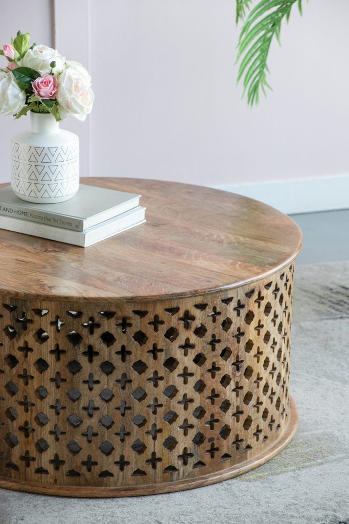 A&B Home Jali Cutting Coffee Table Set