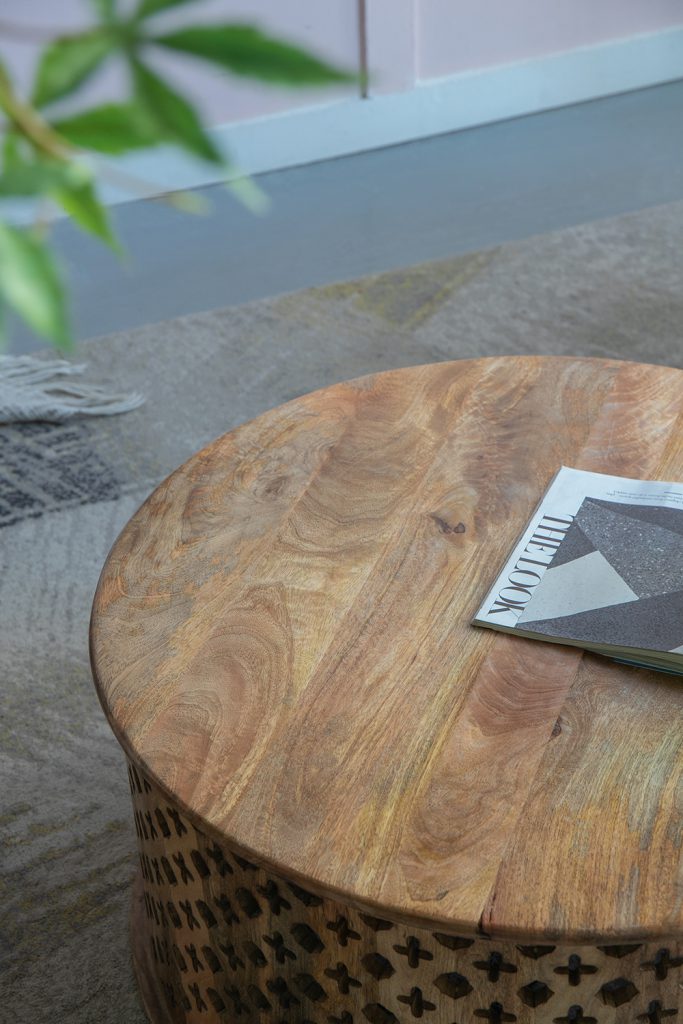 A&B Home Jali Cutting Coffee Table Set