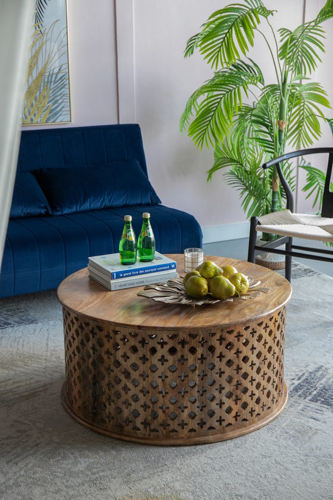 A&B Home Jali Cutting Coffee Table Set