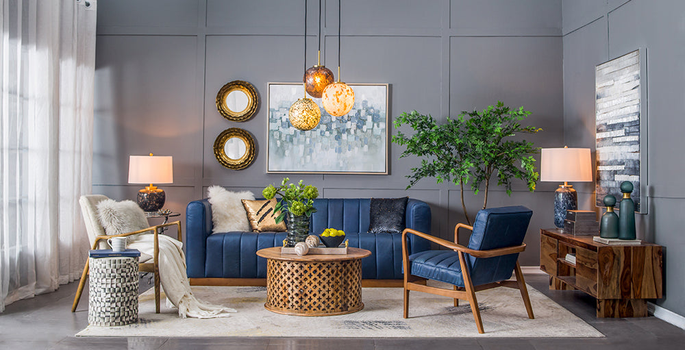 A&B Home Jali Cutting Coffee Table Set