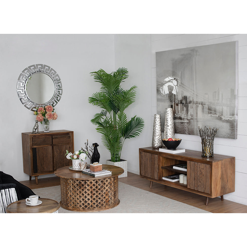 A&B Home Jali Cutting Coffee Table Set