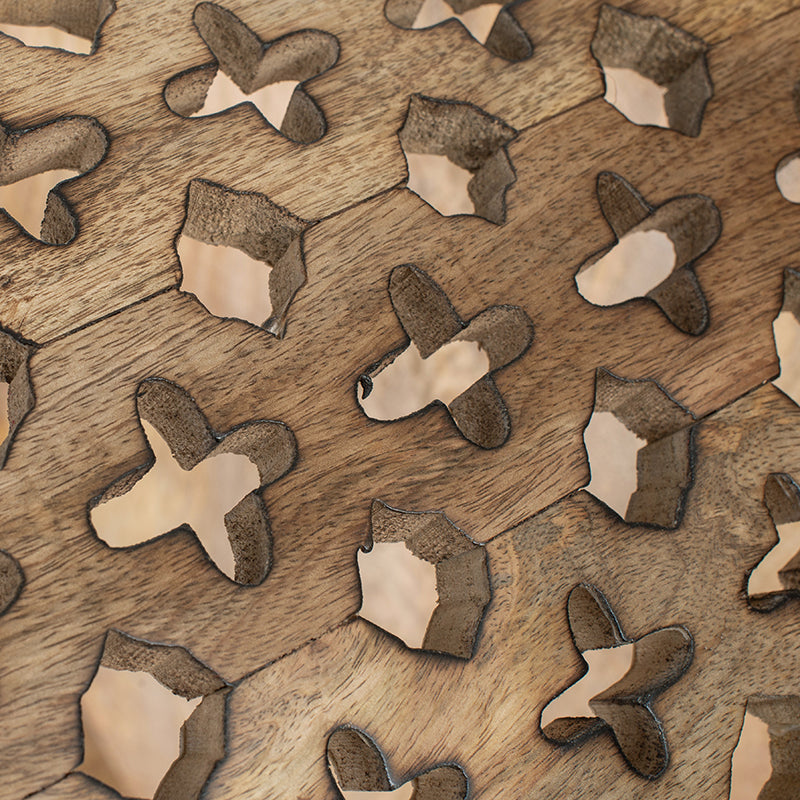 A&B Home Jali Cutting Coffee Table Set