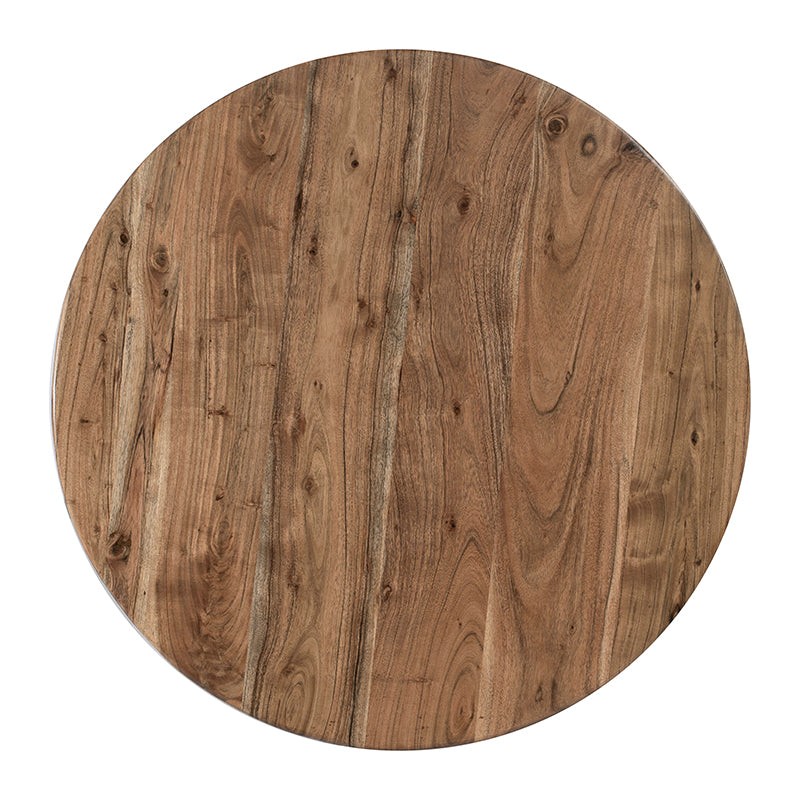 A&B Home Drum Coffee Table With Tray Style Top