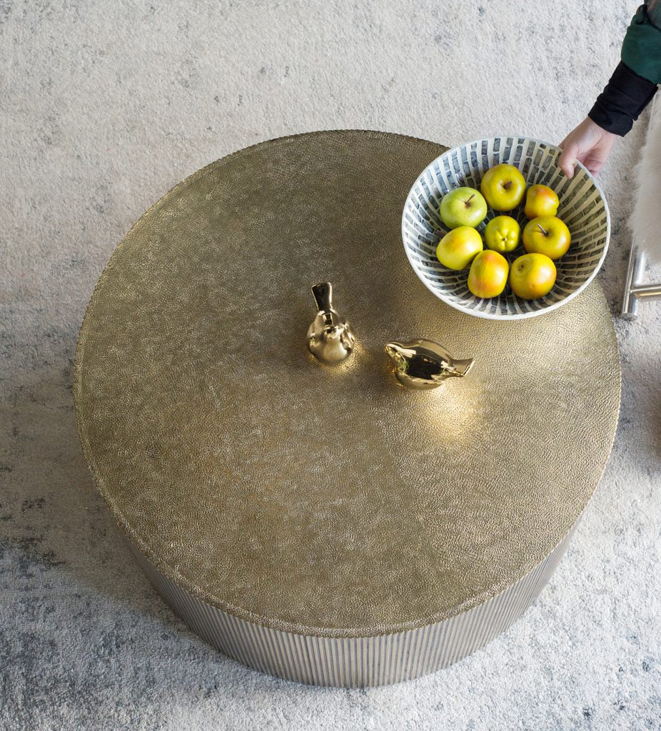 A&B Home Scalloped Round Coffee