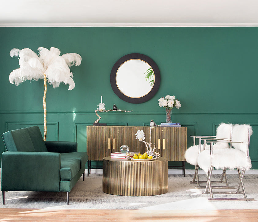 A&B Home Scalloped Round Coffee