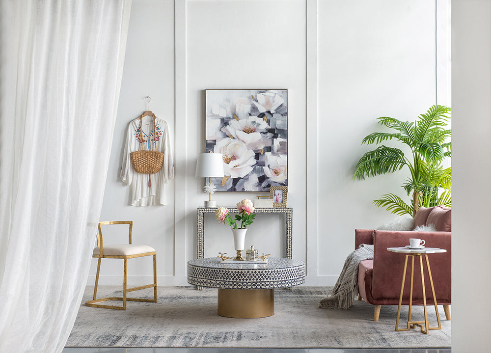 A&B Home Capiz Coffee Table