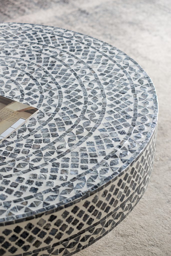 A&B Home Capiz Coffee Table