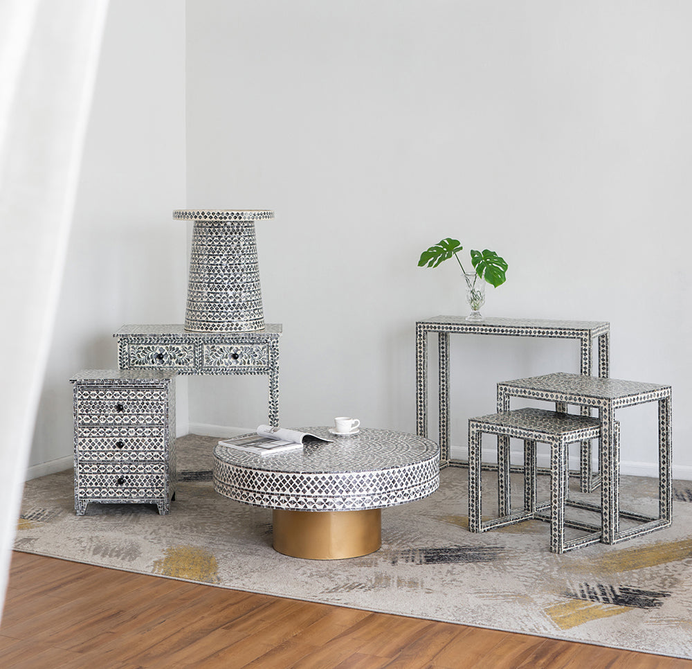 A&B Home Capiz Coffee Table