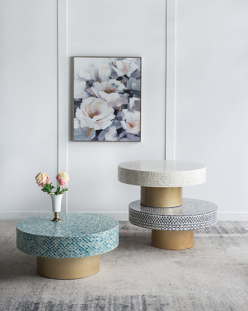 A&B Home Capiz Coffee Table