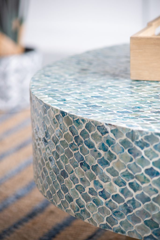 A&B Home Capiz Coffee Table