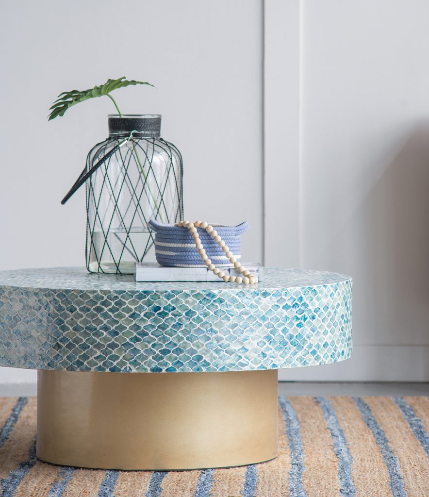 A&B Home Capiz Coffee Table