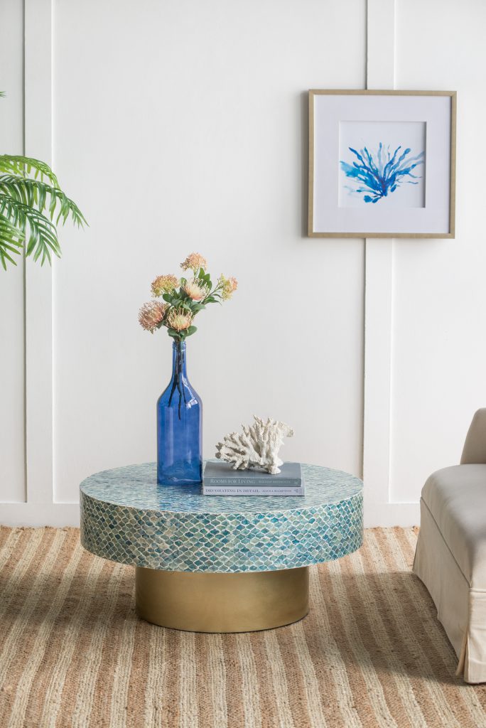 A&B Home Capiz Coffee Table