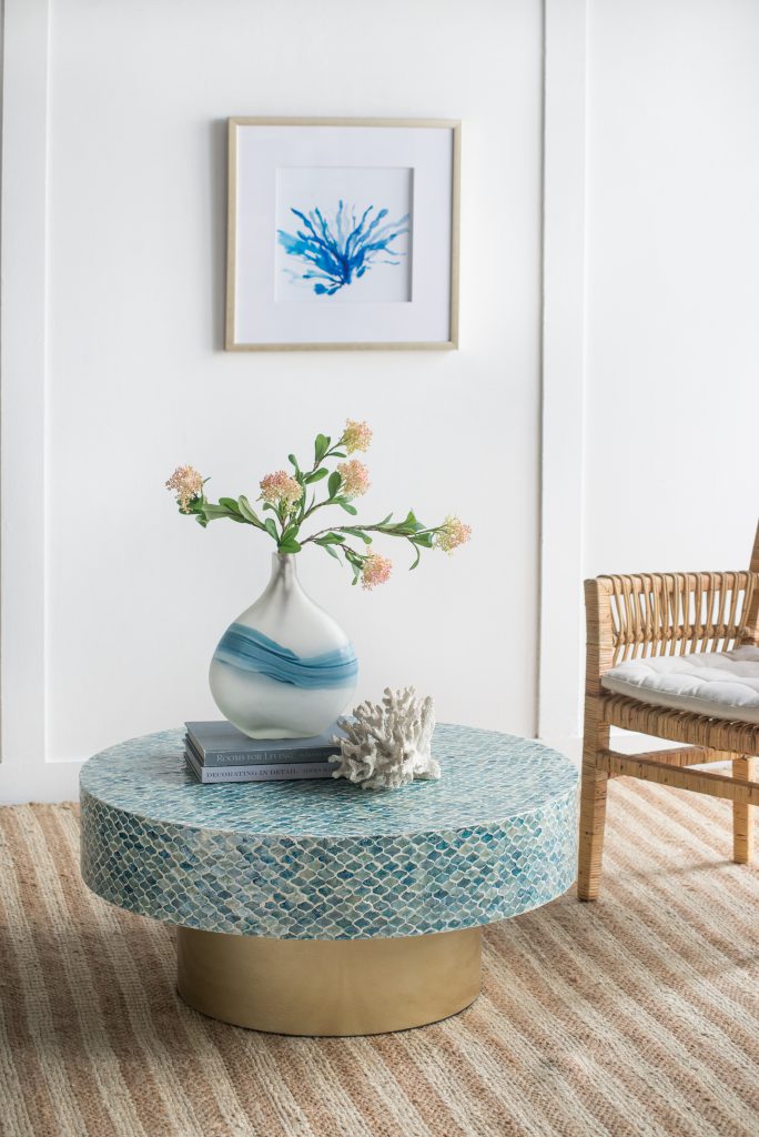 A&B Home Capiz Coffee Table