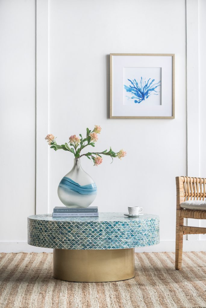 A&B Home Capiz Coffee Table