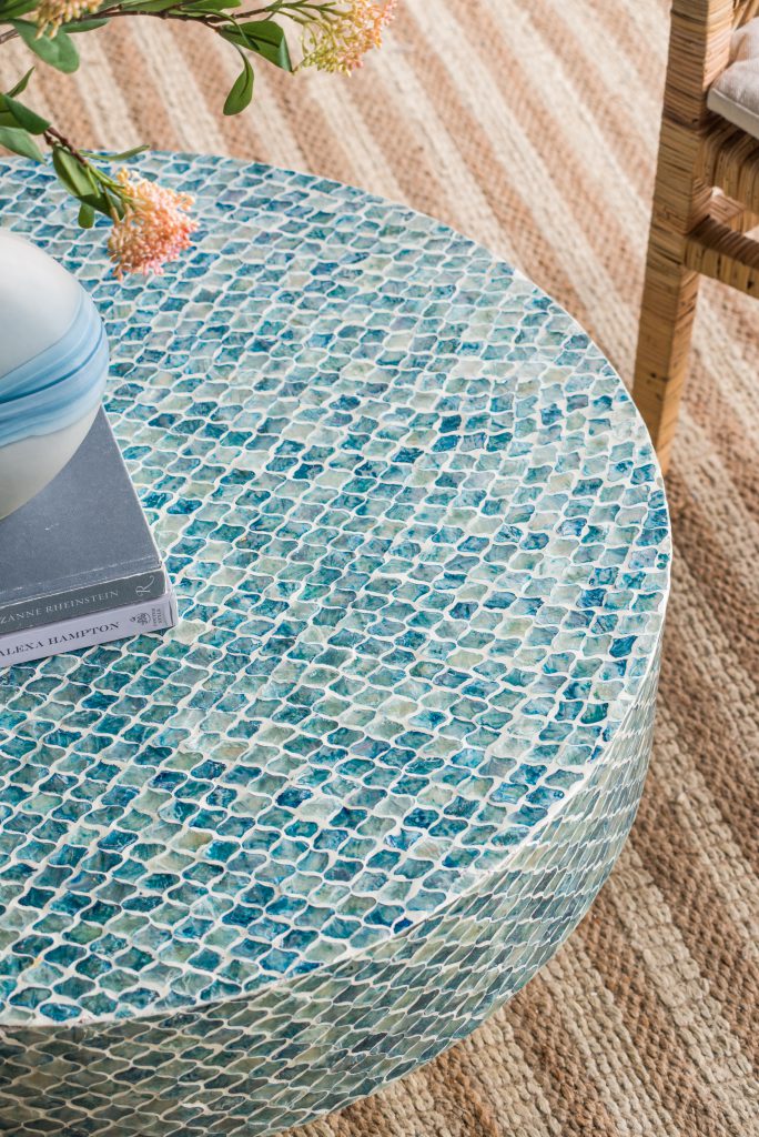 A&B Home Capiz Coffee Table