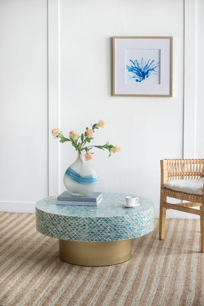 A&B Home Capiz Coffee Table