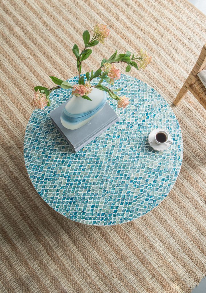 A&B Home Capiz Coffee Table