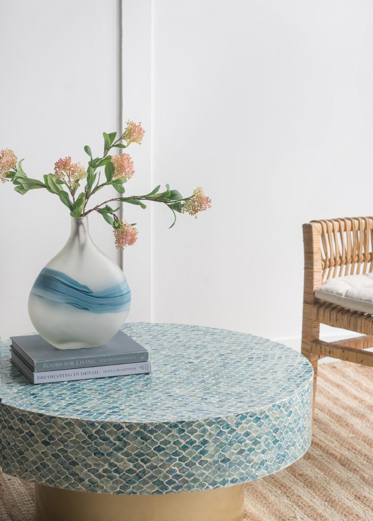 A&B Home Capiz Coffee Table