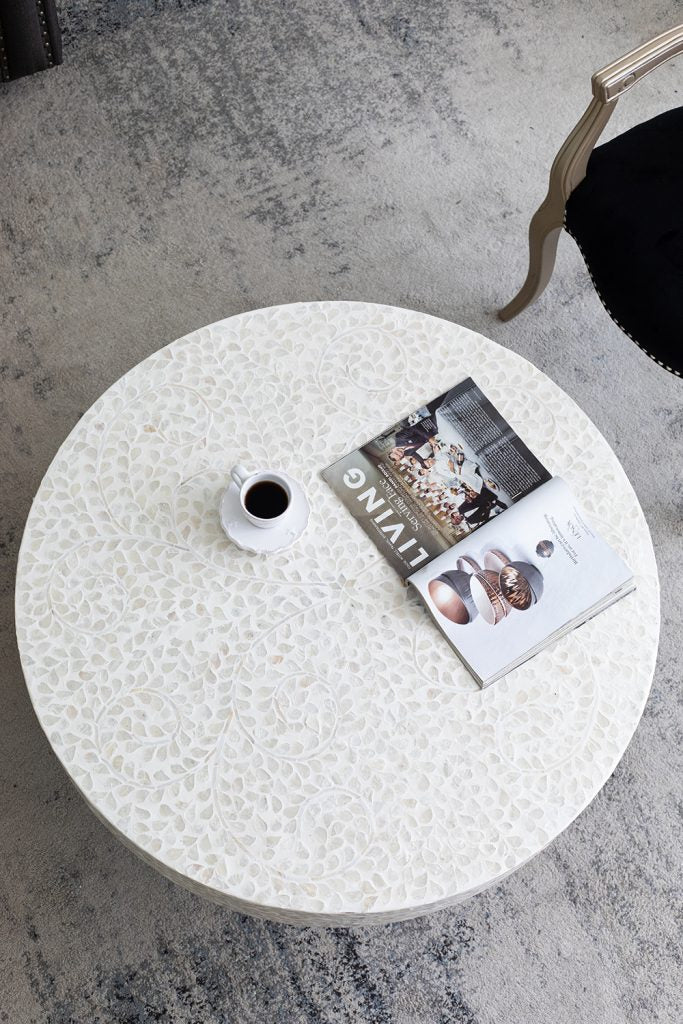 A&B Home Capiz Coffee Table