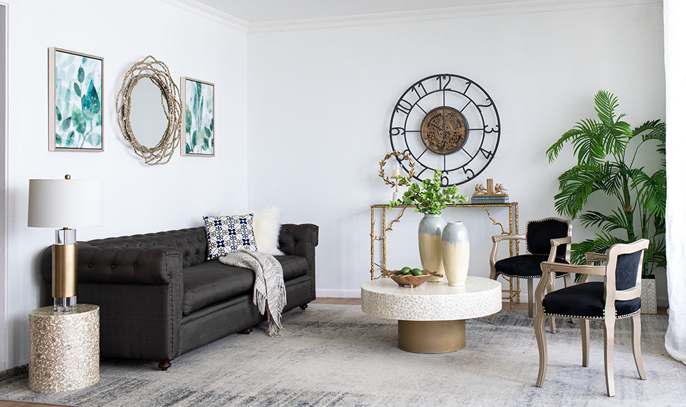 A&B Home Capiz Coffee Table