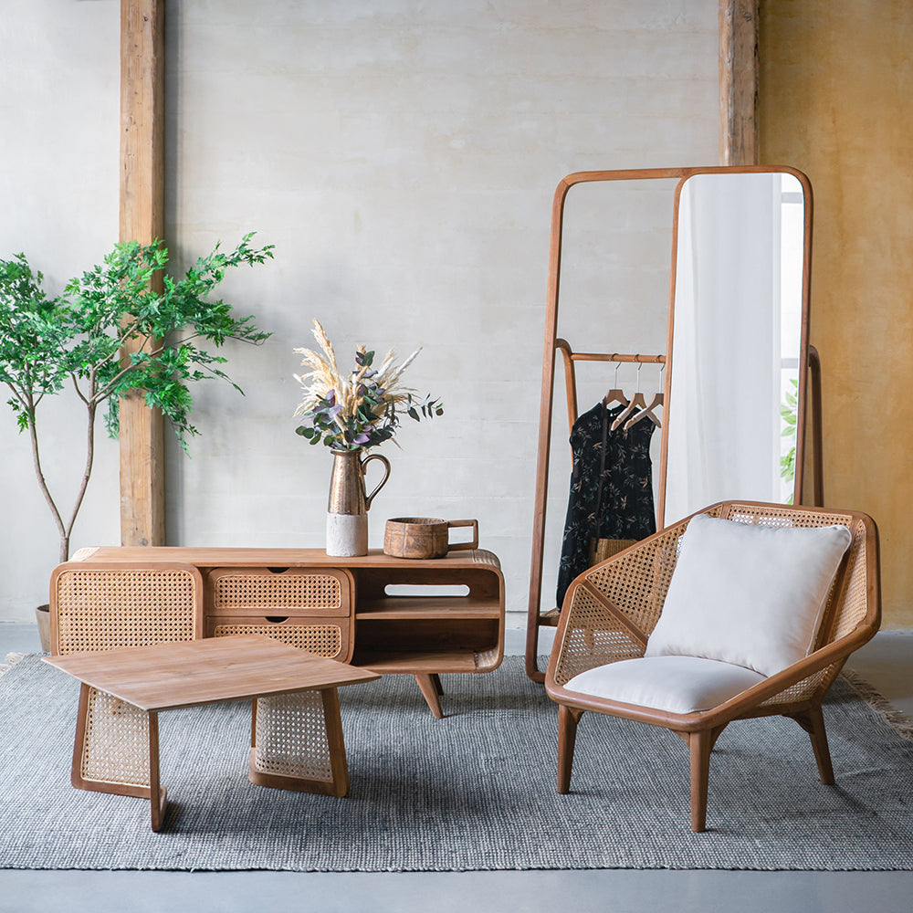 A&B Home Teak Coffee Table Origin Table