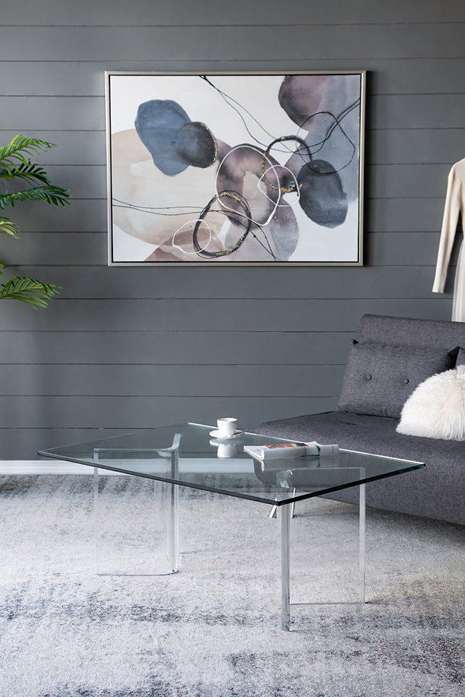A&B Home Acrylic & Glass Coffee Table