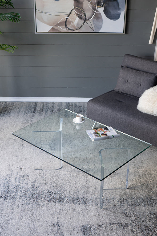 A&B Home Acrylic & Glass Coffee Table