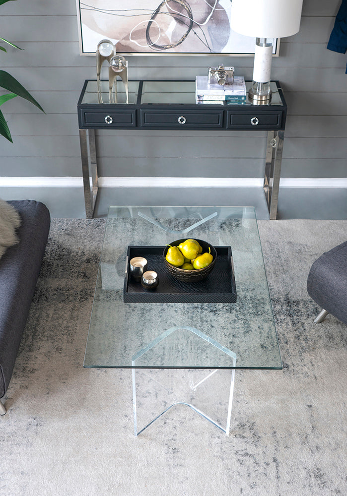 A&B Home Acrylic & Glass Coffee Table