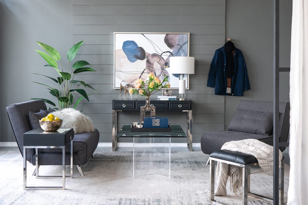 A&B Home Acrylic & Glass Coffee Table