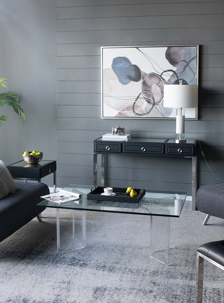 A&B Home Acrylic & Glass Coffee Table