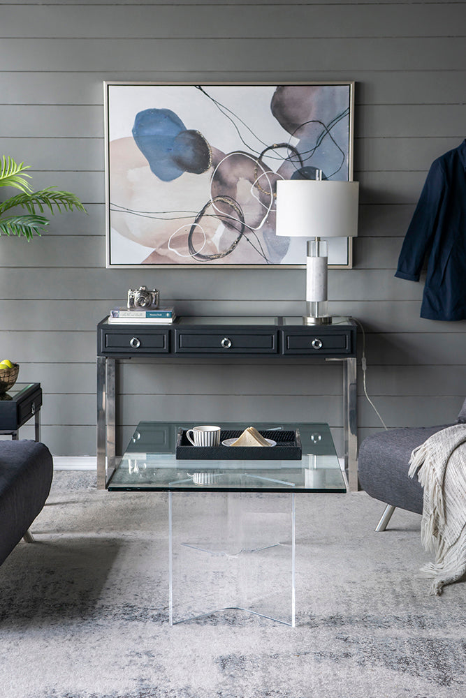 A&B Home Acrylic & Glass Coffee Table