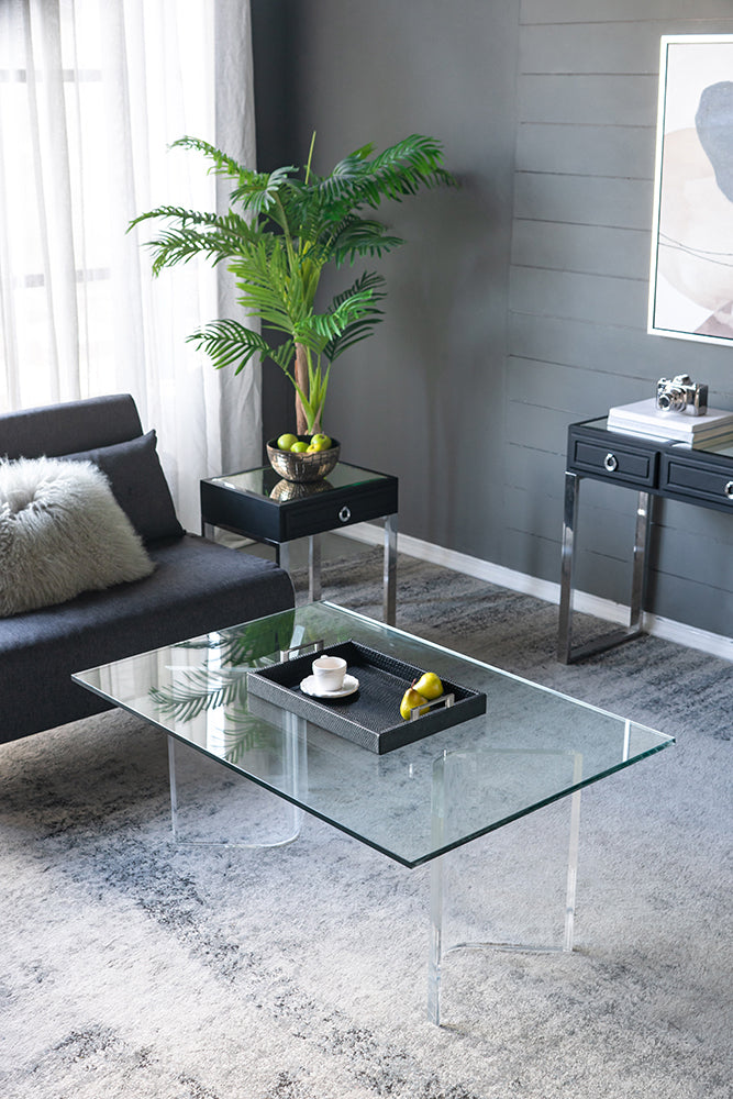 A&B Home Acrylic & Glass Coffee Table