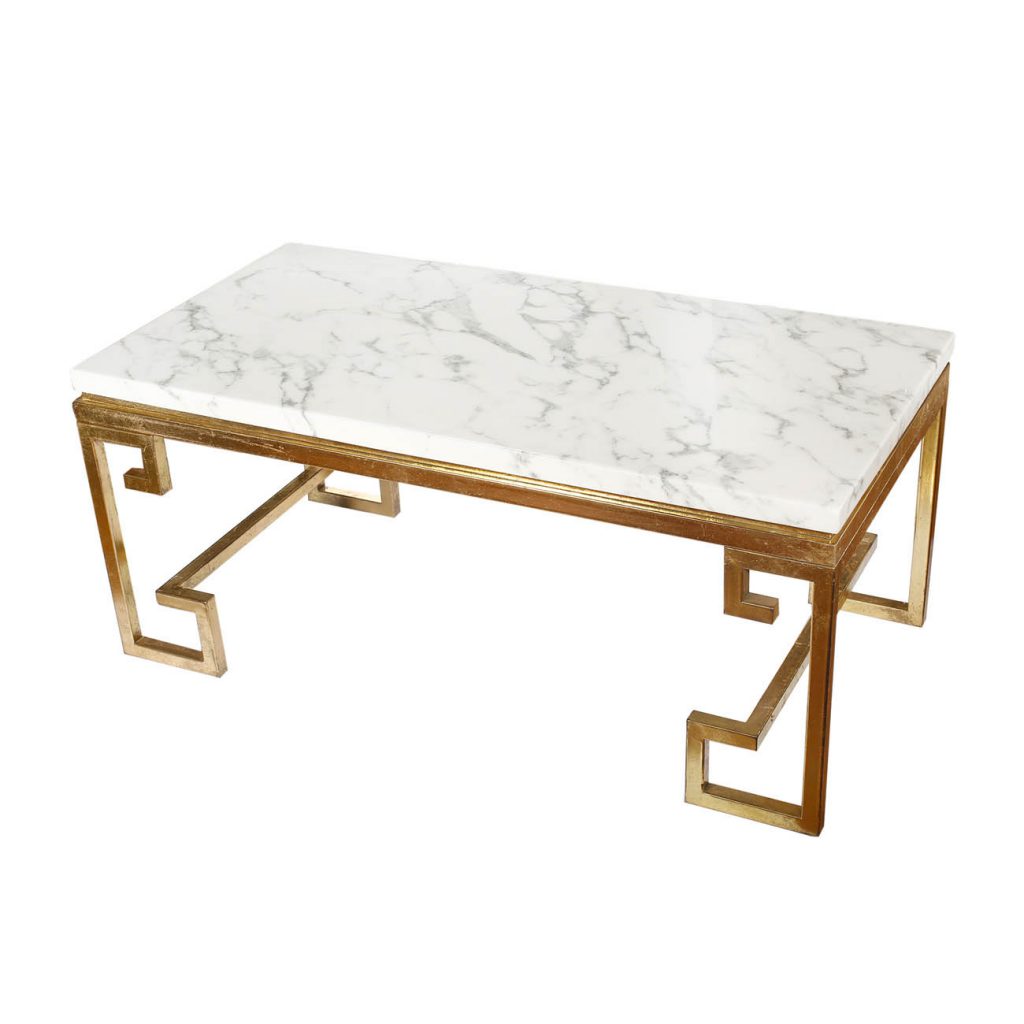 A&B Home Phoenecian Nights Marble Coffee Table