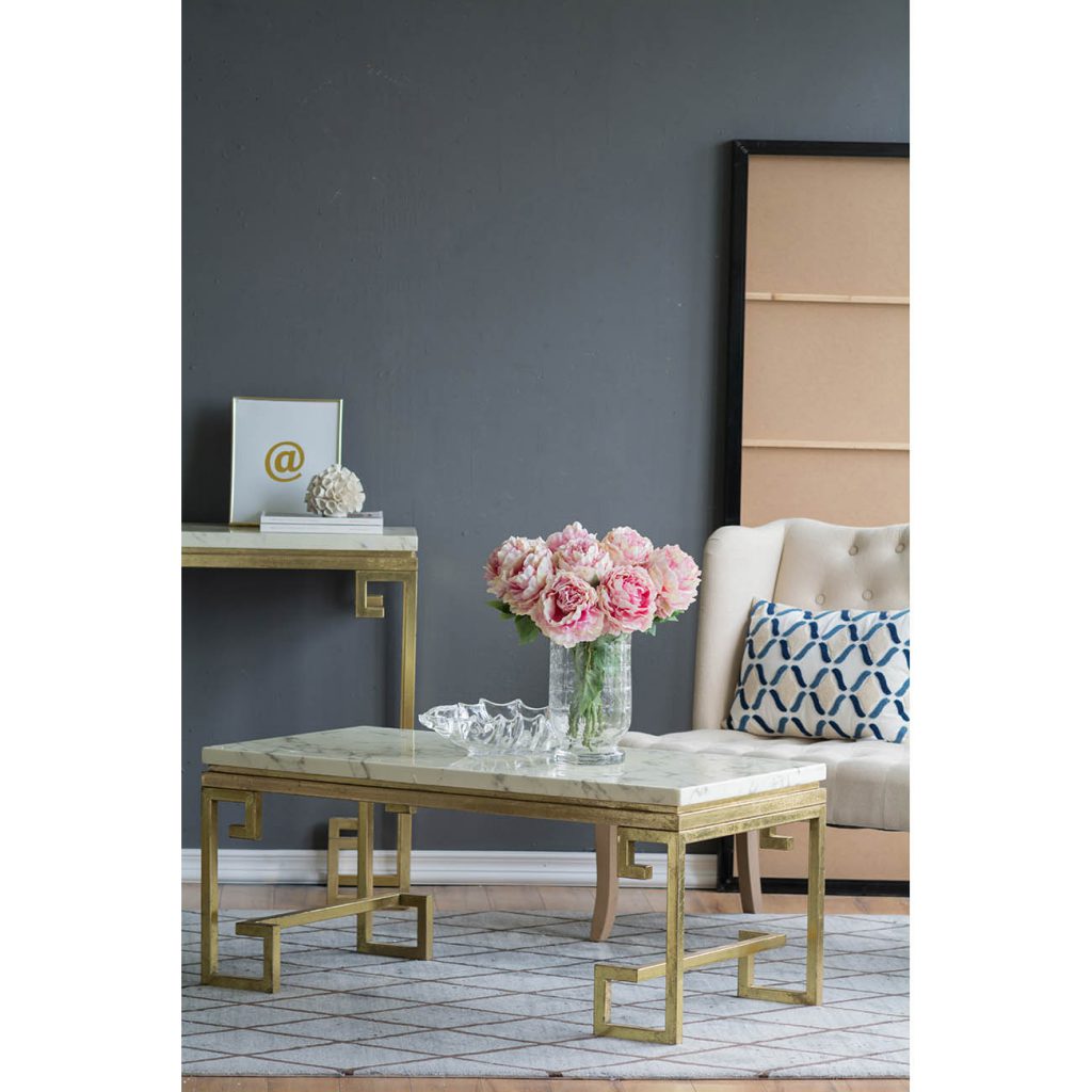 A&B Home Phoenecian Nights Marble Coffee Table