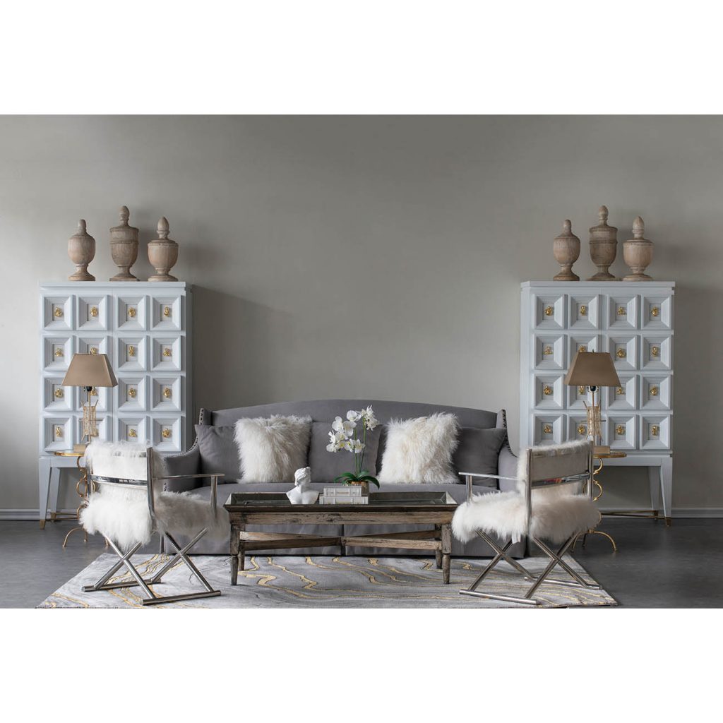 A&B Home Jordan Mirrored Coffee Table