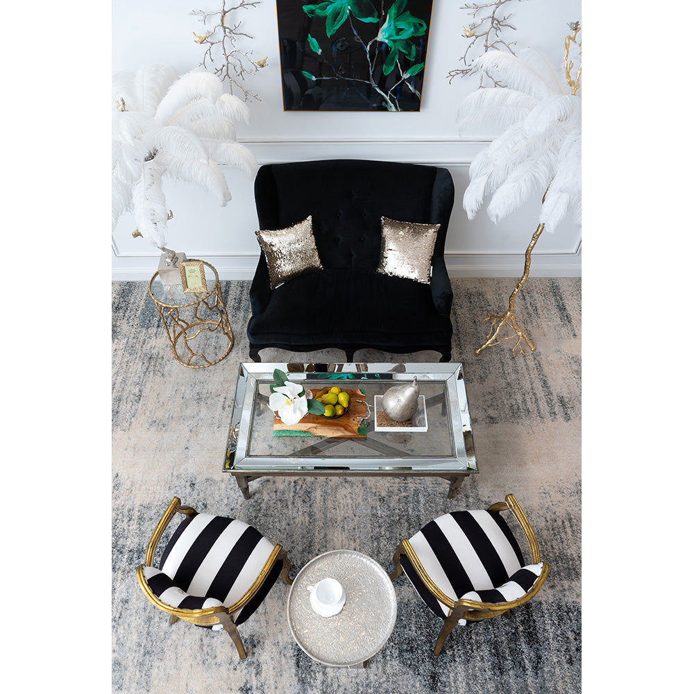 A&B Home Jordan Mirrored Coffee Table