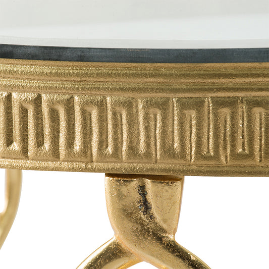 A&B Home Transitional Round Coffee Table With Gold Finish