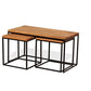 BIDK Home Set Of Three Nested Coffee Tables