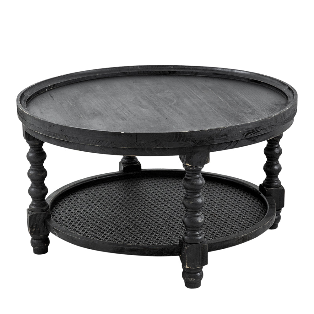 A&B Home Wood Rattan Coffee Table