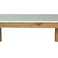 BIDK Home Teak & Marble Coffee Table